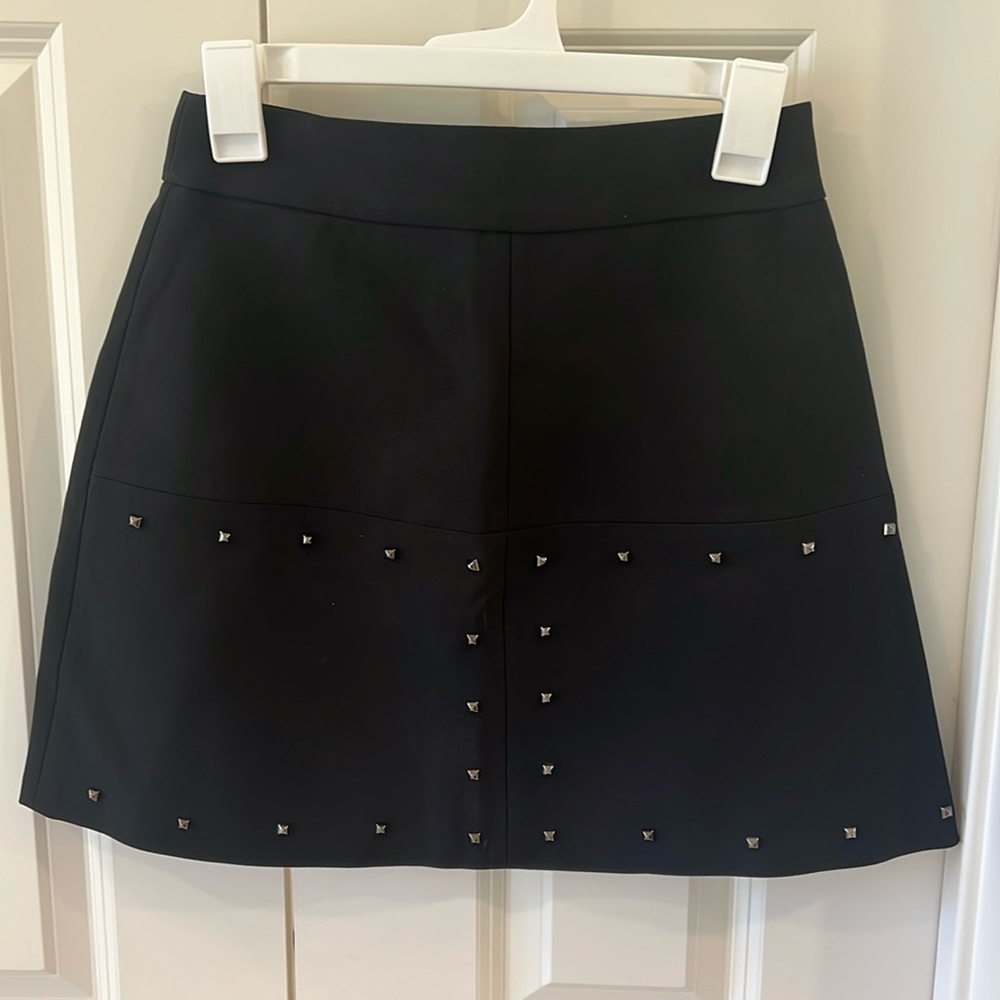 Zara black studded mini skirt